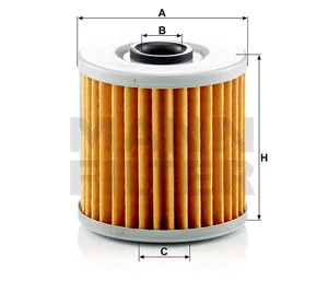 Ölfilter Original MANN-FILTER MH66 - Vergleichsnummer Kawasaki 16099004 — 2