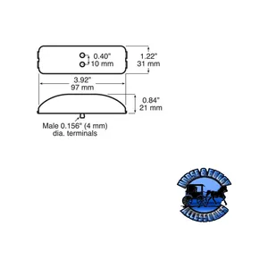 161KR 4″X1.25″, Red LED Marker/ Clearance, P2, Rectangular, Kit — 2
