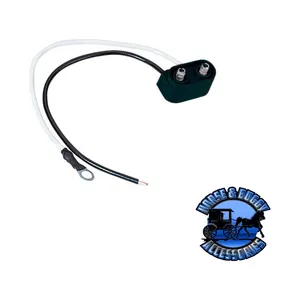 162-49 Plug, LED Marker Lamp w/ Stripped H/W #10 Ring Terminal Shrink Tubing 6″ Leads