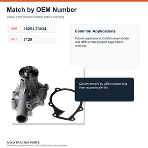Kubota V1505 Water Pump 16251-73034 — 3