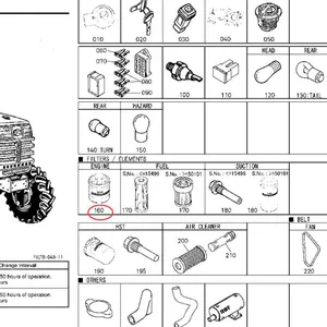 Oil Filter 16271-32092 for Kubota Excavator KX41 KX61 KX71 KX91 — 5