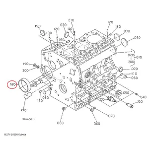 Governor Gear Bush 16271-55350 16271-55351 for Kubota Engine D1105 V1505 — 7