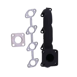 4 Cylinder Exhaust Manifold 16616-12312 With Gasket for Kubota Engine V1505 V1305 — 2