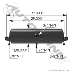 Automann 172.2000 Air Tank 1425 Cubic in Vol 8.000in Dia