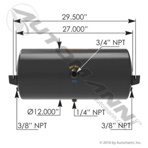 Automann 172.2002 Air Tank 2850 Cubic in Vol 12.000in Dia