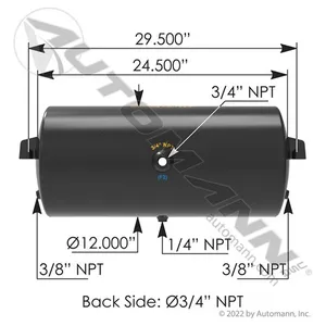 Automann 172.2008 Air Tank 2735 Cubic in Vol 12.000in Dia
