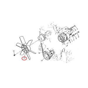Pusher Fan 17371-74110 for Kubota Engine D1703 D1503 D1903 V1703 V1903 V2003 — 5