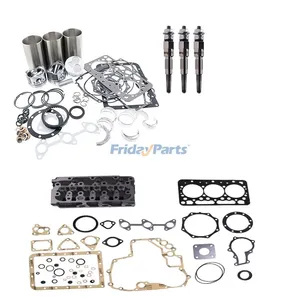 Standard Overhaul Rebuild Kit & Complete Cylinder Head & Glow Plug for Kubota Engine D722