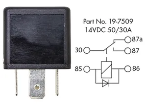 Automann 178.46502 Relay Mini 280 - 5 Pin 12V 50/30A SPDT