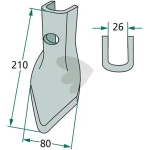 Cut for cultivator with three beams 80X210mm RS 4310