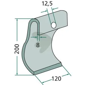 Strike knife for Dücker hole 12.5 mm