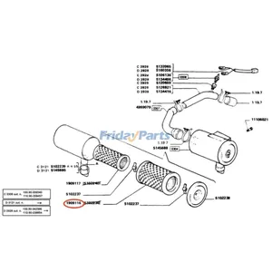 Air Filter 1909116 for New Holland 100S 110S Fiat 85-55 95-55 100-90 110-90 100-90 DT Tractor — 2