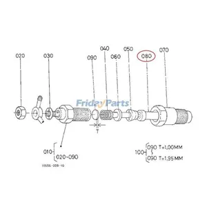 4Pcs Fuel Injector Nozzle 19202-53610 for Kubota Engine D722 D902 D905 Excavator KX101 KX151 — 8