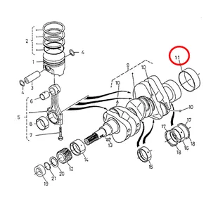 Rear Crankshaft Sleeve 19215-2328-0 for Kubota Engine D722 Komatsu Doosan Daewoo Excavator Solar 015 — 2