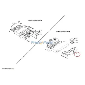 Exhaust Manifold 19274-12312 for Kubota Engine D1403 D1703 — 2