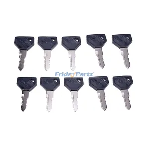 10 Pieces Ignition Key 198360-52160 194155-52160 for Yanmar Tractor SC2400 SC2450 EX2900 EX3200 EX450