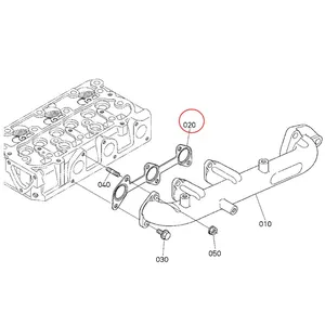Manifold Gasket 1G318-12350 for Kubota Engine D722 Excavator K008-3 KX016 U15 Tractor B7410D BX1850D BX1860 — 4