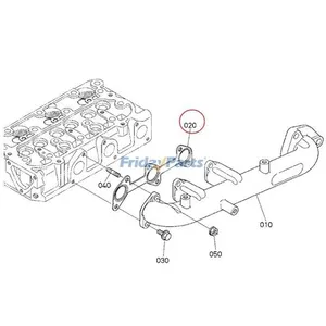 Manifold Gasket 1G318-12350 for Kubota Engine D722 WG752 Excavator K008-3 KX016 U15 Tractor B7410D BX1850D BX1860 — 4