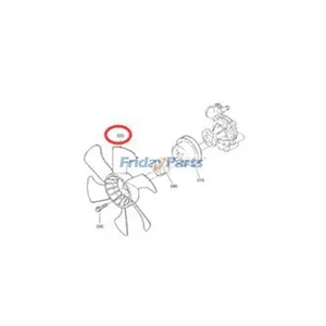 Fan 1K011-74110 for Kubota Engine V3600 Hyundai Loader HSL800-7 HSL850-7 — 5
