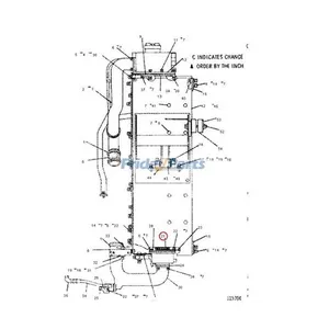 Water Radiator 1P-6101 1P6101 for Caterpillar CAT Engine D346 Tractor 641B 650B 657B — 2