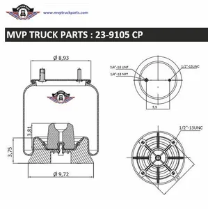 MVP Air Springs/ bags Compatible with Firestone W01-358-9105 — 4