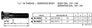 Wheel Stud E-8961 201.6294 RH