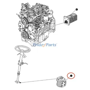 Steering Orbitrol Motor for CASE JX55 JX95 Farmall 60 70 80 90 95 Tractor - Replaces Danfoss 150N0028 5165251 — 2