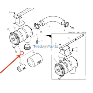 Air Cleaner 204-00067 for Doosan Engine DL06 Excavator DX140W DX225 DX200 DX220LC DX230 Loader DL250 DL200 — 2