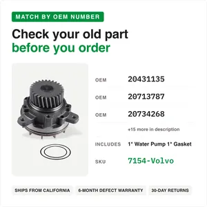 Volvo D12 Water Pump 20431135 20713787 — 4