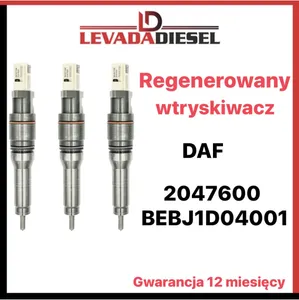 Regenerowany wtryskiwacz 2047600, BEBJ1D04001, 2411620 DAF 106 EURO 6