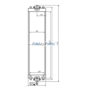 Oil Cooler 206-03-22421 for Komatsu PC290-8K PC270-8 Excavator