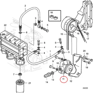 Fuel Transfer Lift Pump 21264822 for Volvo Engine D5A-T D7A-T TAD520GE TAD720GE TD520GE TD720GE — 4