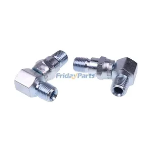 2 Pieces 90 Degree 1/4" Hydraulic Hose Swivel Elbow 21855 for Meyer Snow Plows — 2