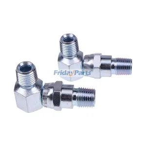 2 Pieces 90 Degree 1/4" Hydraulic Hose Swivel Elbow 21855 for Meyer Snow Plows — 4