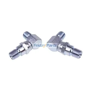 2 Pieces 90 Degree 1/4" Hydraulic Hose Swivel Elbow 21855 for Meyer Snow Plows — 3