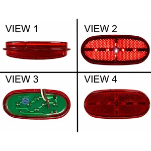 221201, LED Lens Insert - 2 Eyelets, Red Betts 200 Series lamps