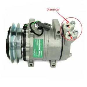 DKS15CH A/C Compressor 22B-979-1630 for Komatsu Excavator PC128US-2 PC138US-2 PC228US-3 PC308USLC-3 — 4