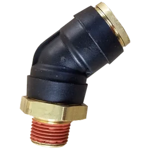 Air Fitting (23-14395-010), 5/8 Tube Push-Connect to NPT, 45 Degree