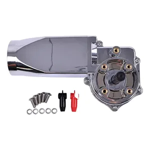 12V 1.5HP 60RPM 60:1 1500W Dump Truck Roll Tarp Motor Chrome Cover — 4