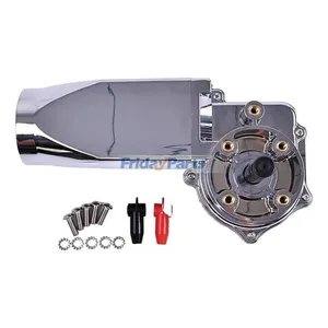 12V 1.5HP 60RPM 60:1 1500W Dump Truck Roll Tarp Motor Chrome Cover — 4