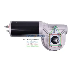 12V 1.5HP 60RPM 60:1 1500W Dump Truck Roll Tarp Motor Chrome Cover — 5