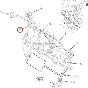 Leak Line 236-4887 for Caterpillar CAT Engine 3013 3014 Compactor CB-214D CB-224D CB-225D CB-334D CB-335D — 2