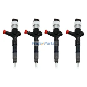 4 Pieces Fuel Injector 23670-39125 23670-30090 for Toyota Engine Hiace 2KD-FTV 2.5L