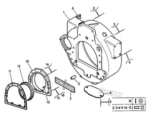 Oil seal / Bague AF 130x159x14 moteur Perkins — 3