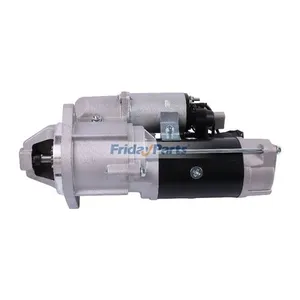 24V 9T Starter Motor for Komatsu 4D95 Isuzu 4BD1 4BD1T Engine New Holland E115SR E135SR E130 E200SR Kobelco SK200SR SK135SR John Deere 135C RTS — 6