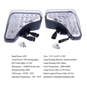 LED Headlight Kit 7251341 7251340 for Bobcat Loader S450 S510 S530 S550 S570 S590 S595 S630 S650 S740 S750 S770 S850 — 4