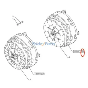 Clutch Assembly 5092792 25281489 for CASE Tractor JX55 JX85 JX90 JX65 JX95 JX75 JX80 — 2