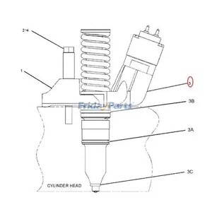 Fuel Injector 253-0616 for Caterpillar CAT Engine C18 Excavator 390D Loader 988H Compactor 826K — 2