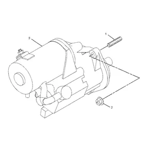 24V Starting Motor GP-Electric 281-6400 for Caterpillar CAT Engine C6.6 Excavator M316D M318D M322D — 5
