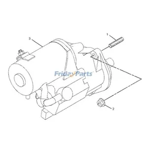 24V Starting Motor GP-Electric 281-6400 for Caterpillar CAT Engine C6.6 Excavator M316D M318D M322D — 5